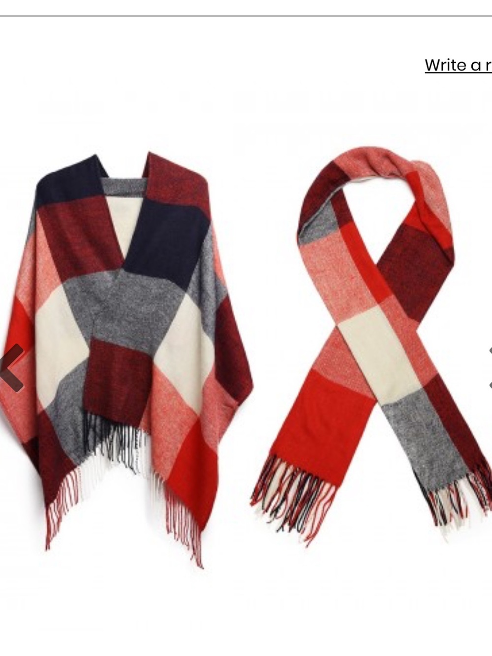 Loritta Winter Scarf for Women, Long Plaid Shawl Wraps Scarve BNWOT